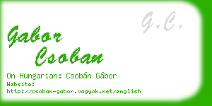 gabor csoban business card