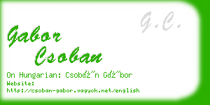 gabor csoban business card